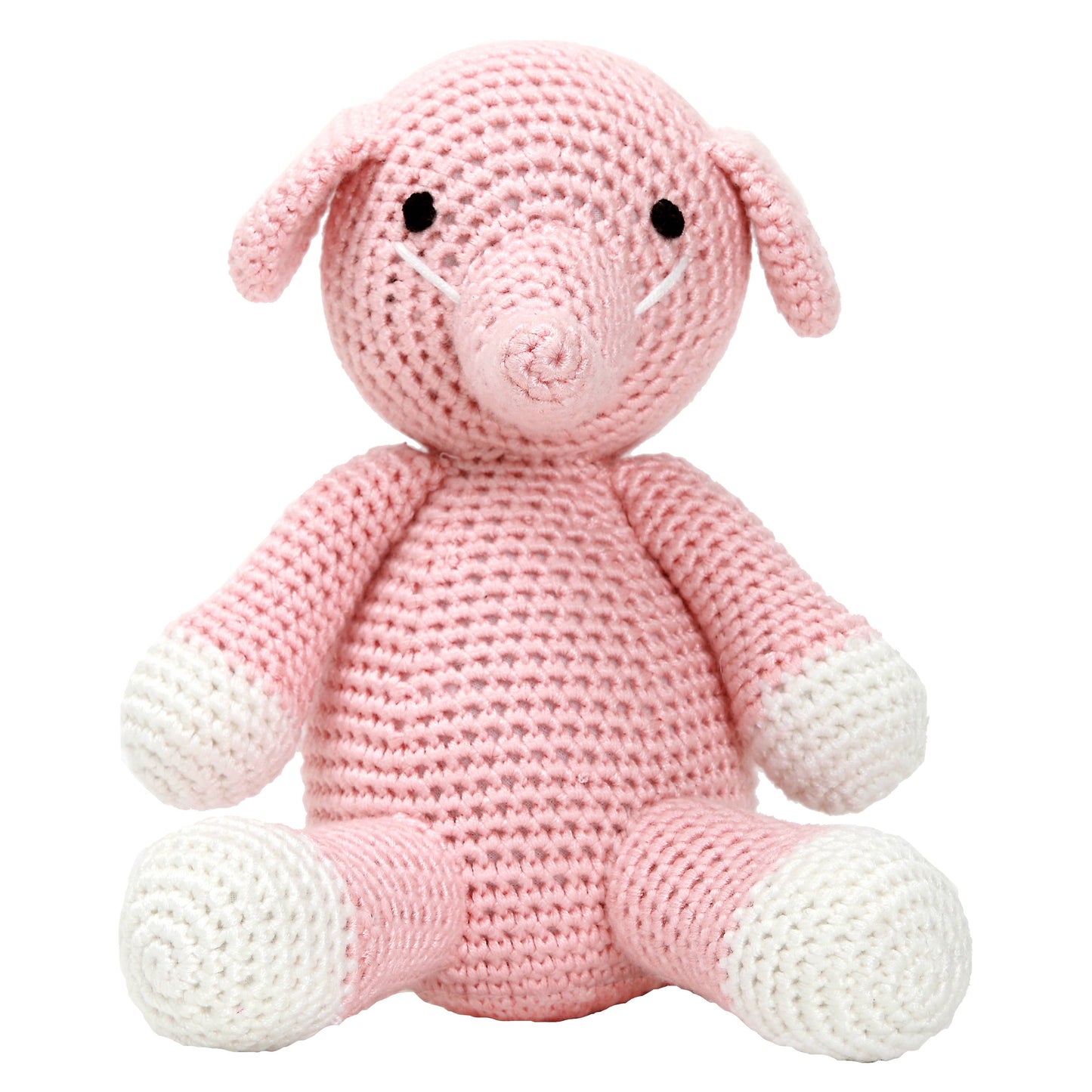 Peluche en Crochet - Éléphant (rose clair)