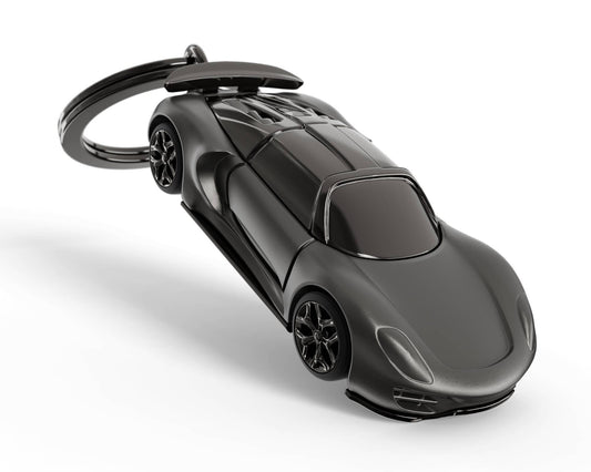 porte cles supercar noire metalmorphose