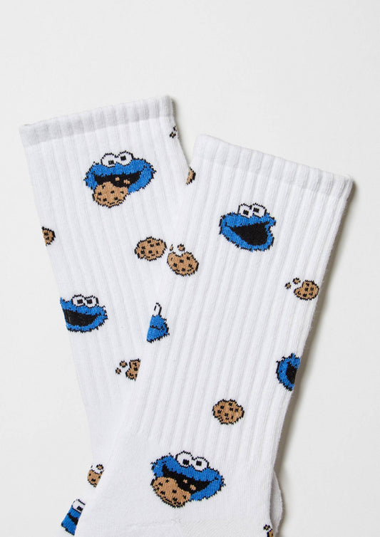 BeSesameStreet Cookie Monster Full Street Socks