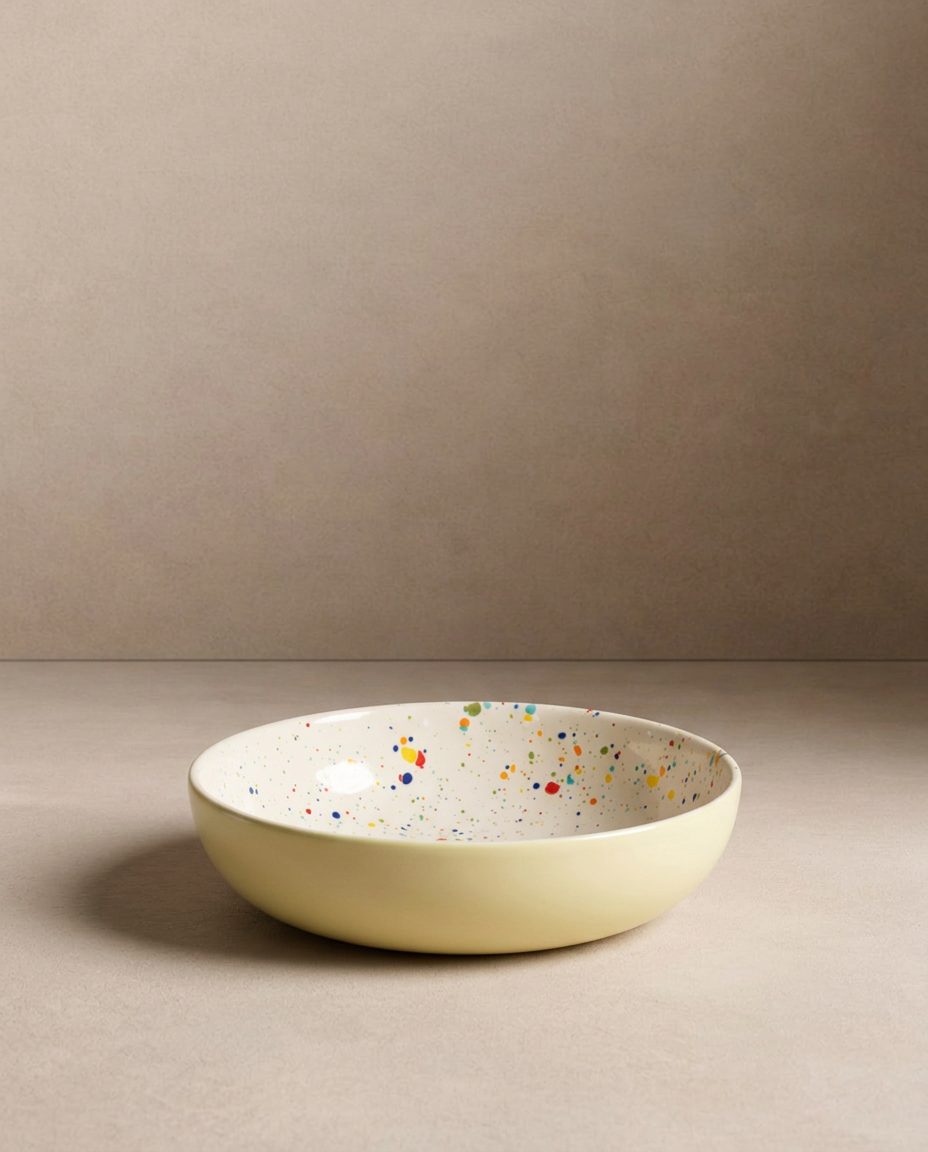 Assiette à pâtes Breeze Party en grès – 21 cm