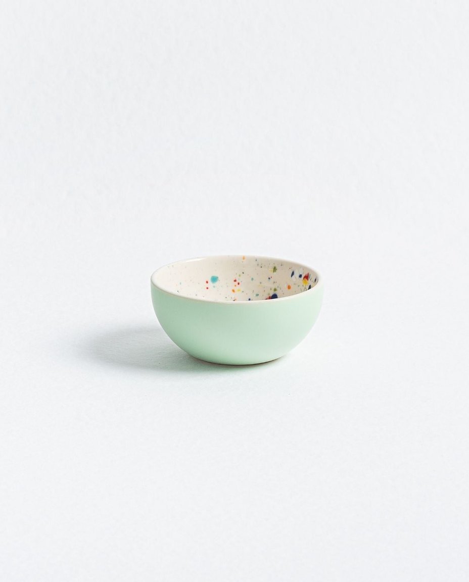 Breeze Party In Stoneware Mini Bowl Green