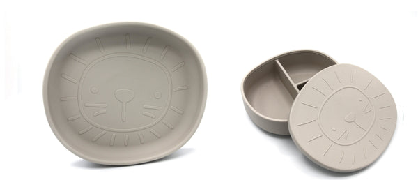 Tableware Set aus Silikon in Sand