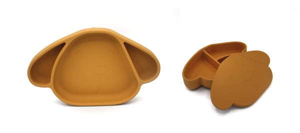 Tableware Set aus Silikon in Honey