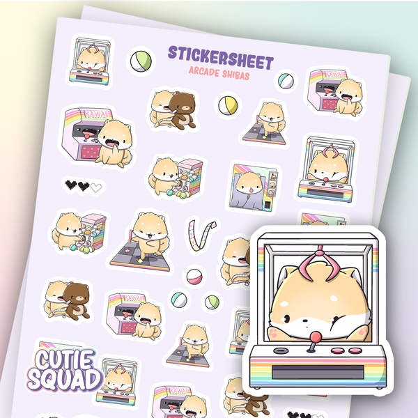 Planches d'autocollants Arcade Shibas