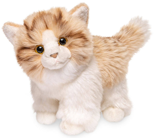 Chaton debout (beige-blanc) - peluche Uni Toys