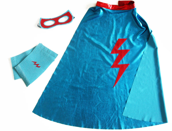 Set di costumi da supereroe blu