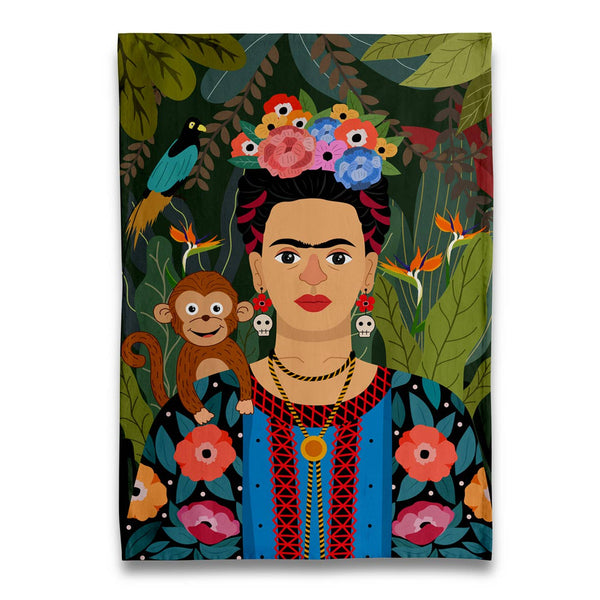 Strofinaccio Frida Kahlo e Scimmia