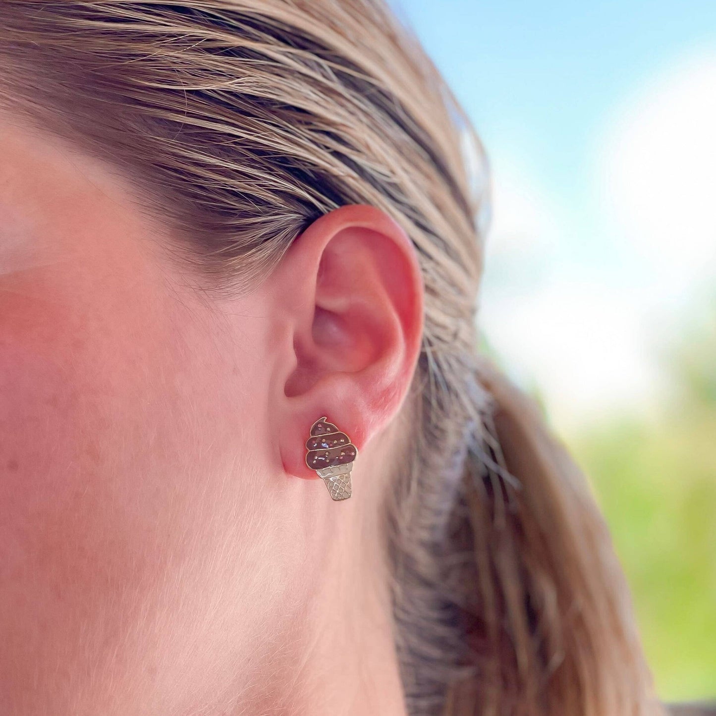 Pendientes de cono de helado
