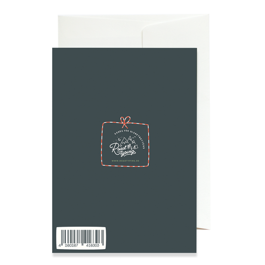 Christmas greeting card in the mountains