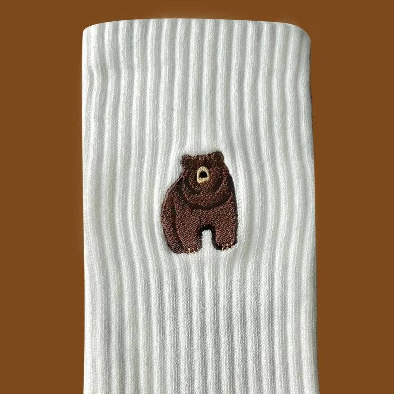 Chaussettes brodées Ours