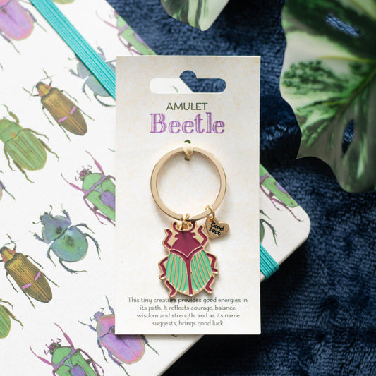 Lucky Gold Beetle Keychain