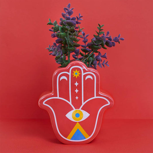 Vaso, Lucky Hand, rosso, ceramica