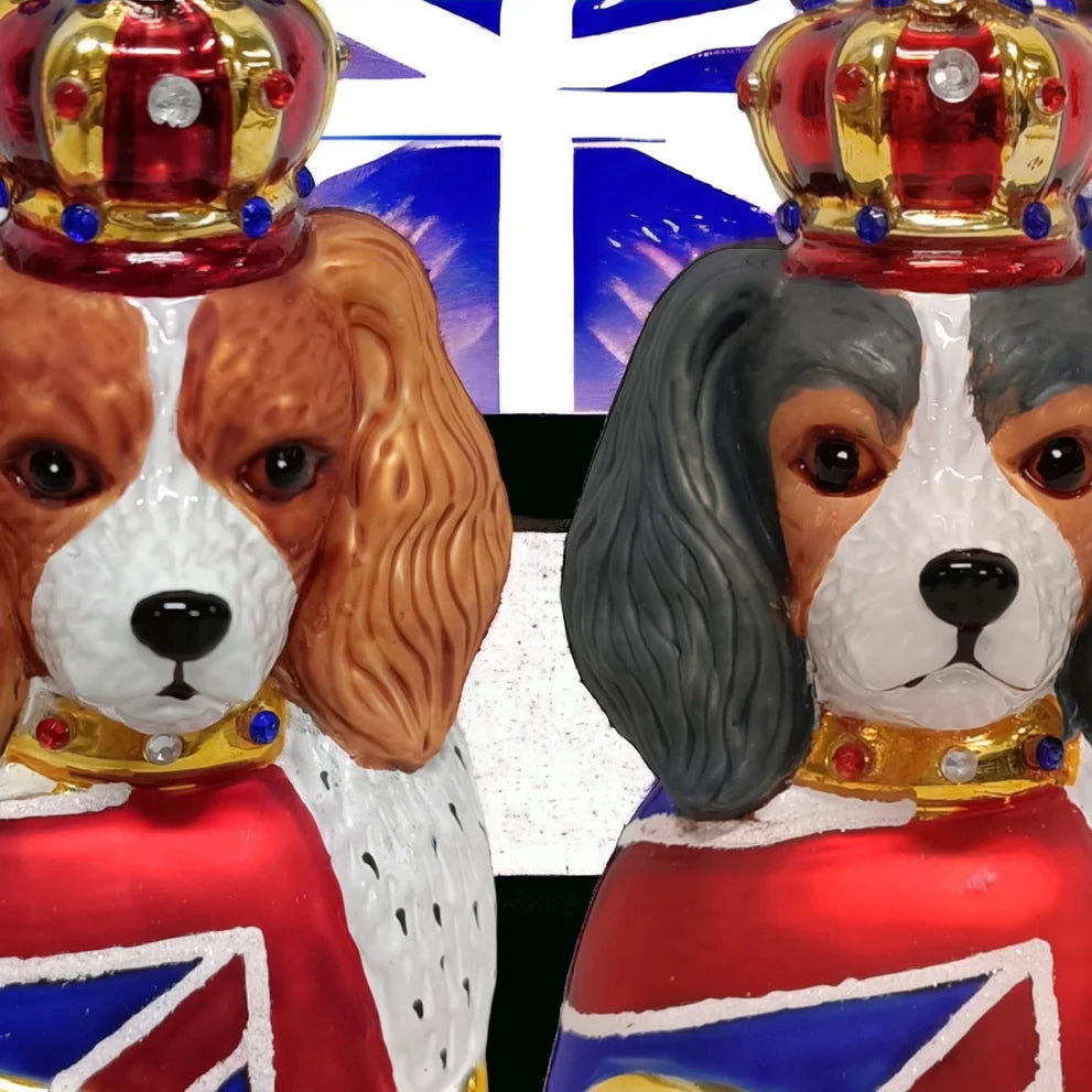 God Save the King Charles Spaniel Christmas Bauble