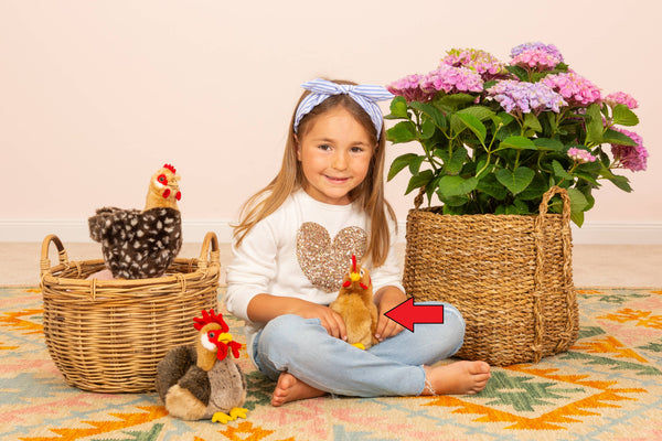 Peluche Poule Marron