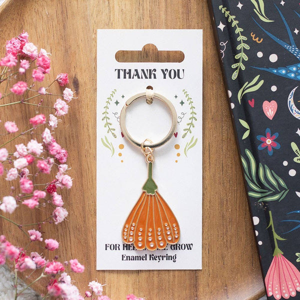 Merci de m'avoir aidé à grandir Porte-clés Fleur