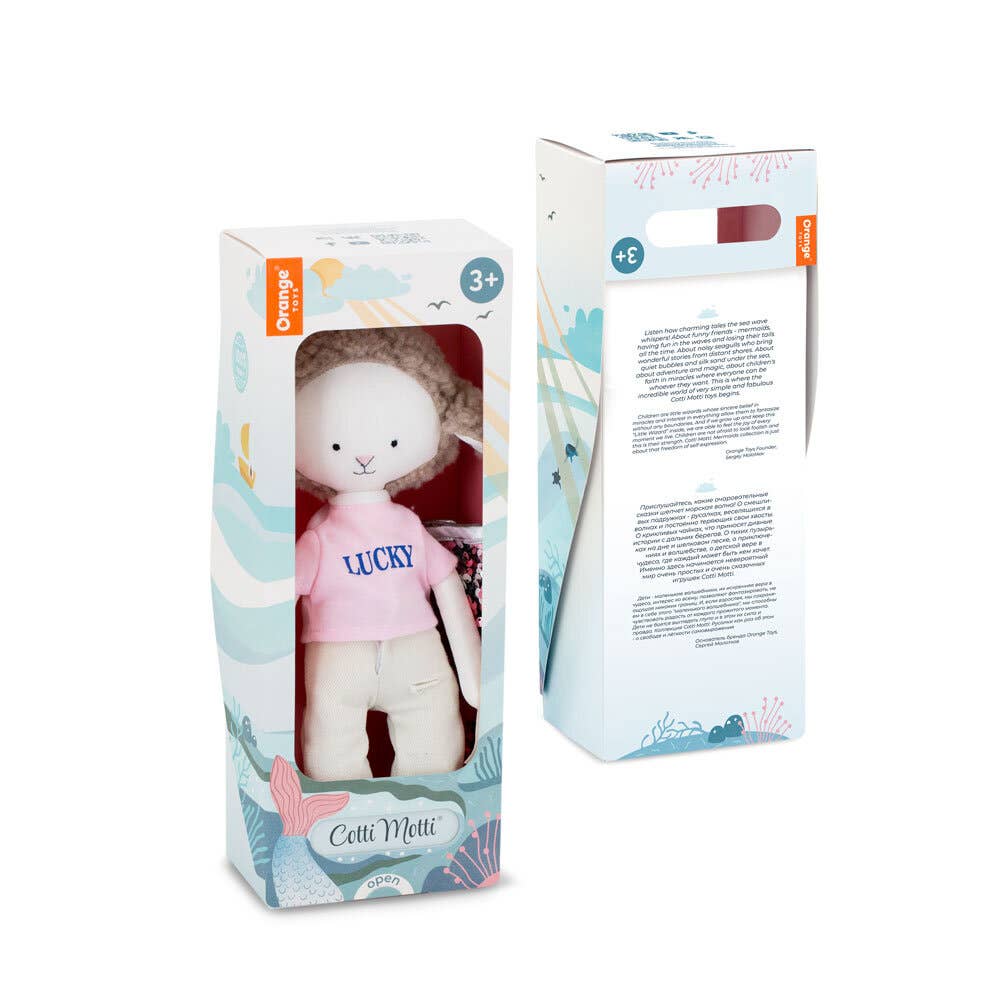 ENSEMBLE CADEAU : Peluche Zoé La Brebis avec jean + Queue de Sirène