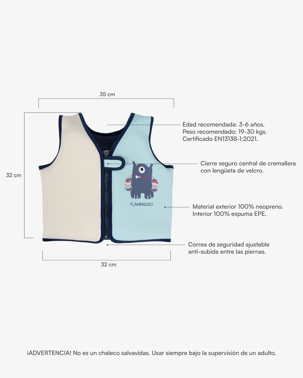 Chaleco flotador infantil - SKYLAR