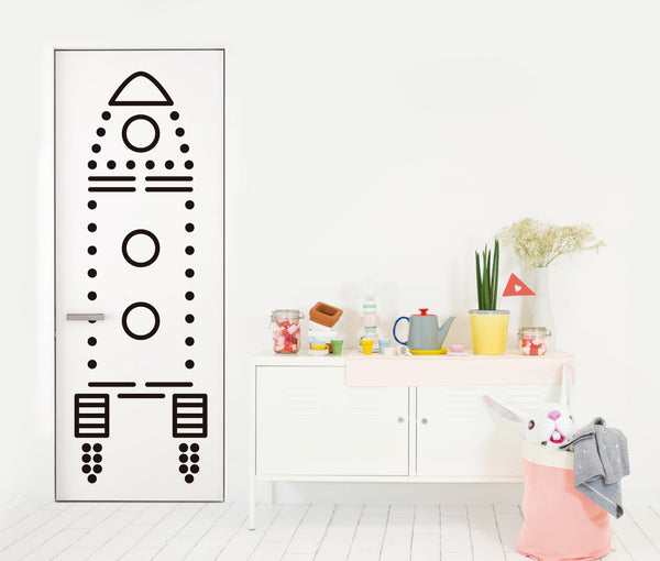 Adesivo per porta della camera da letto Chispum