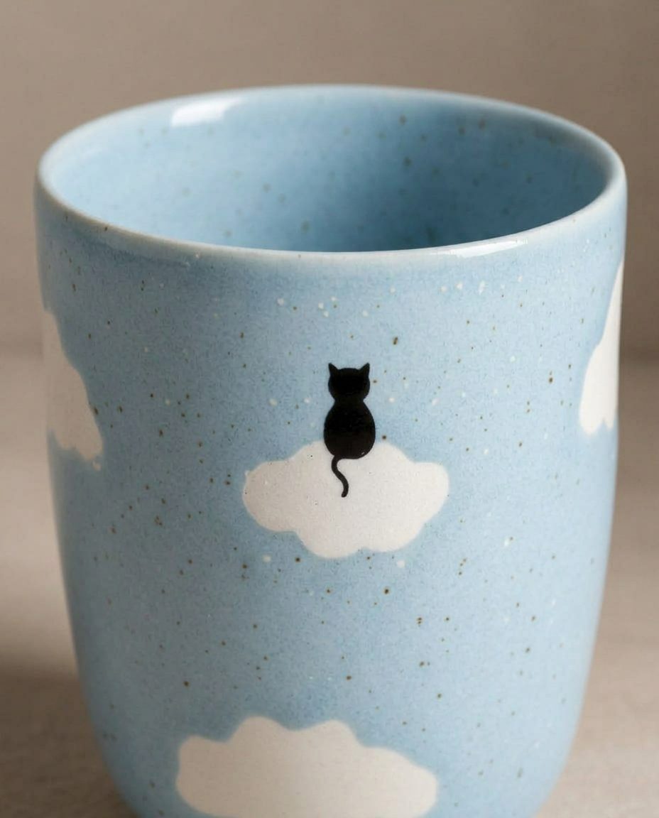 Cloud Medium Cup 220ml Cat Mom