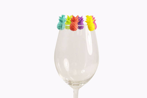 Marque-verres Ananas colorés
