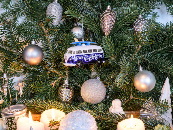Decorazione natalizia in vetro VW T1 Bus Surf Edition