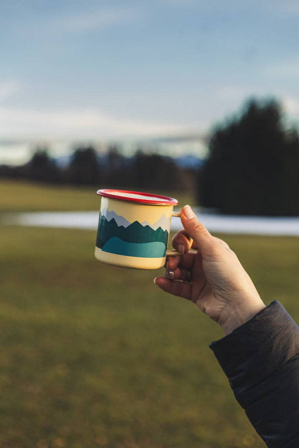 Tazza smaltata Montagne