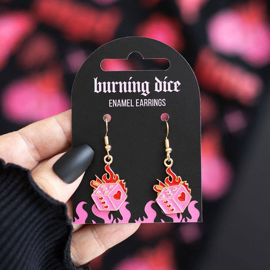 Boucles d'oreilles Dés en feu