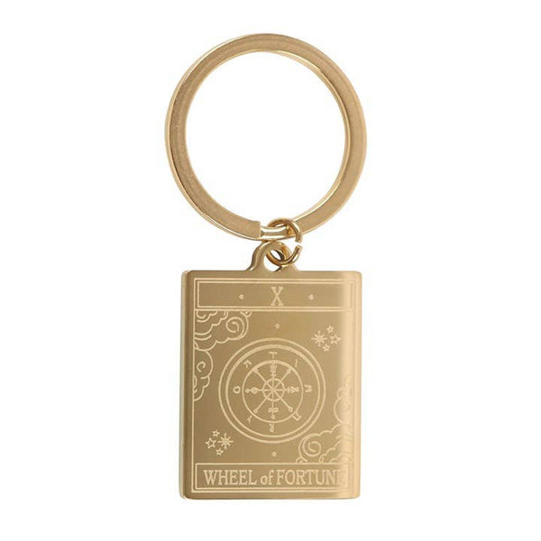 Porta-chaves vintage de tarot: A Roda da Fortuna