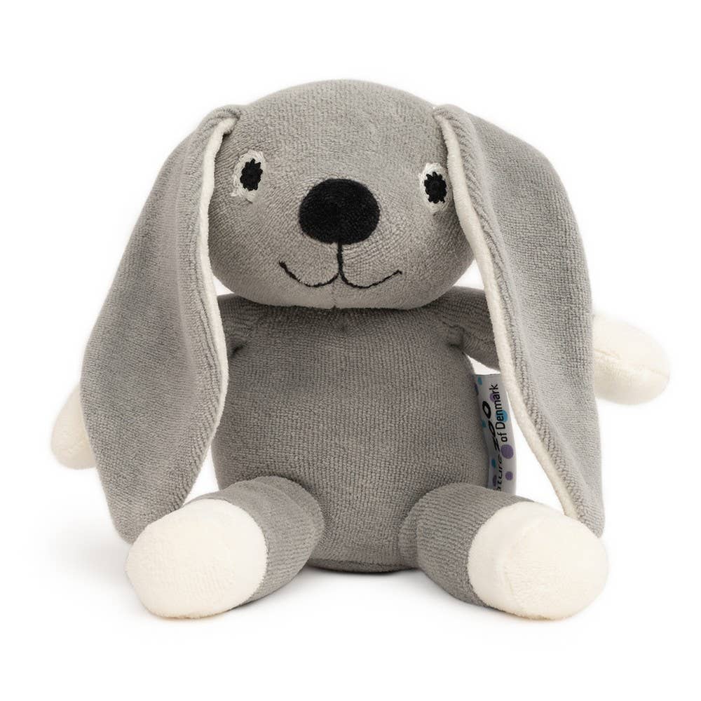 Urso de peluche em veludo orgânico — Coelho cinzento