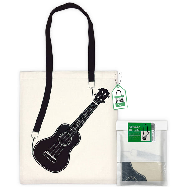 Bolsa de mano con forma de guitarra