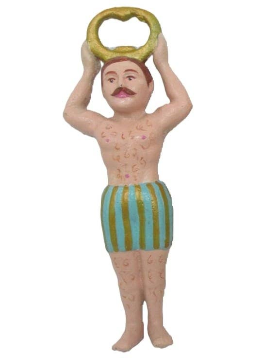 Abridor de botellas retro de nadador