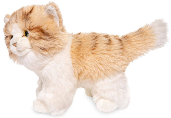 Peluche chaton beige debout-blanc Uni Toys