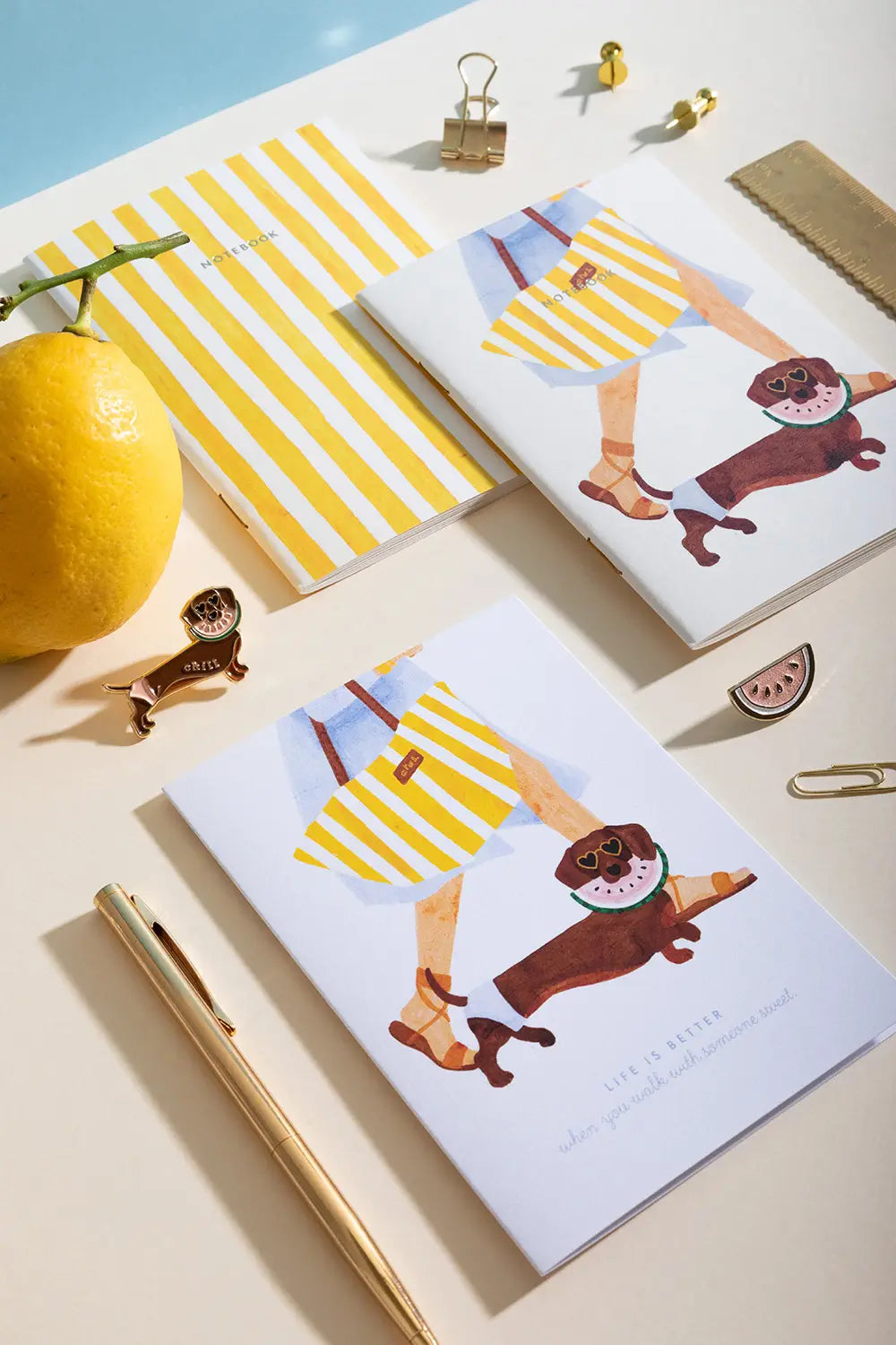 Summer Dachshund - Pocket Notebook A6 DUO