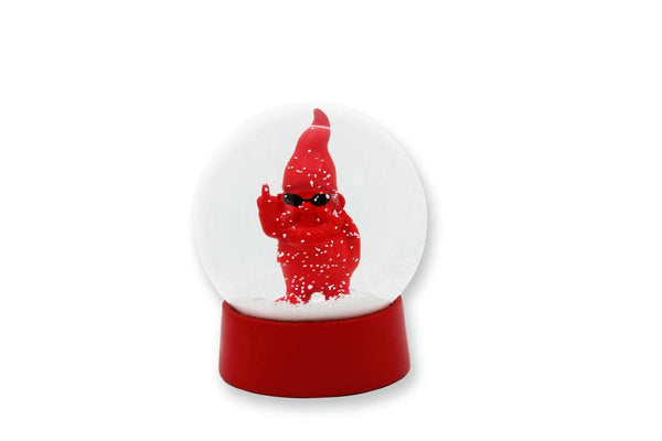 Boule à neige Nain de Jardin F**k - Rouge