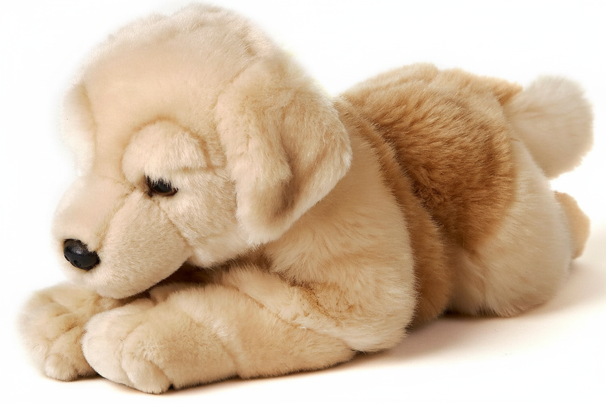 Peluche de Golden Retriever, acostado