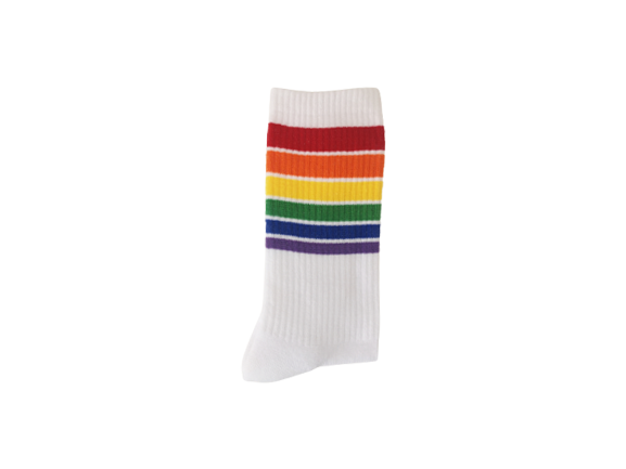 Calzini a righe arcobaleno