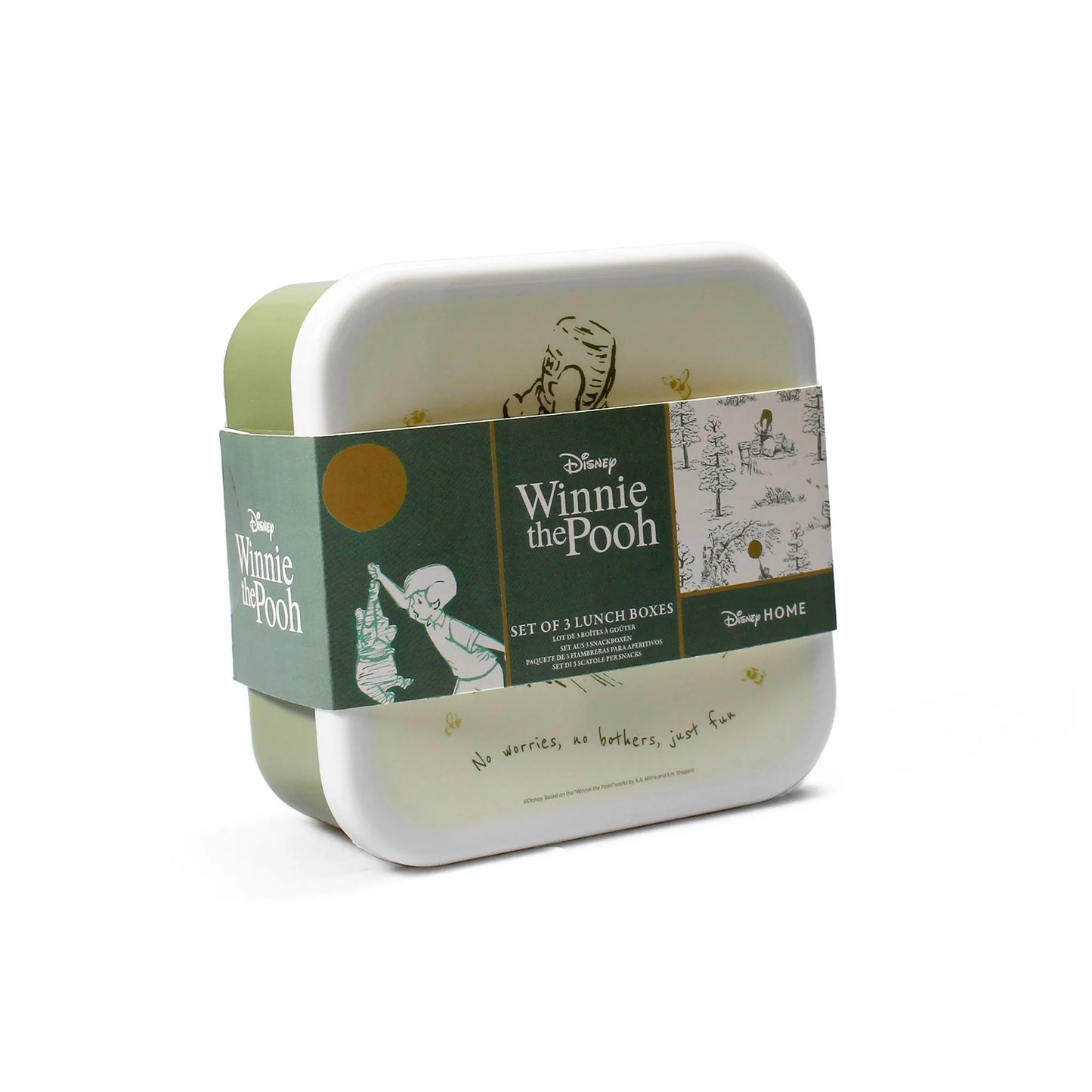 Juego de 3 cajas de snacks de Winnie the Pooh