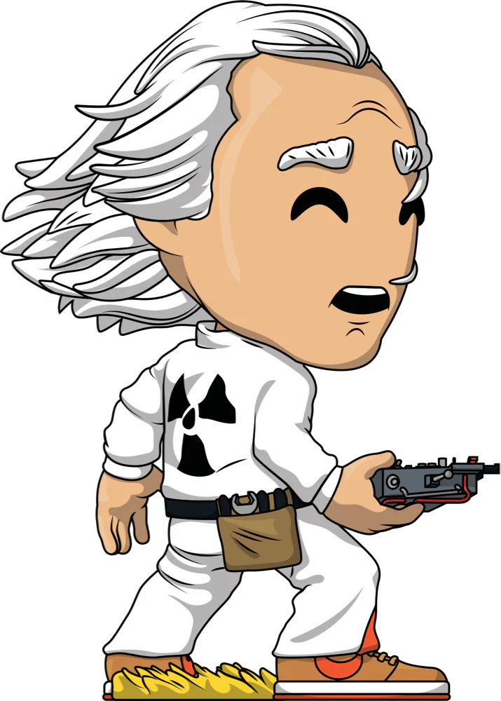 retour vers le futur vinyl figurine doc emmett brown youtooz