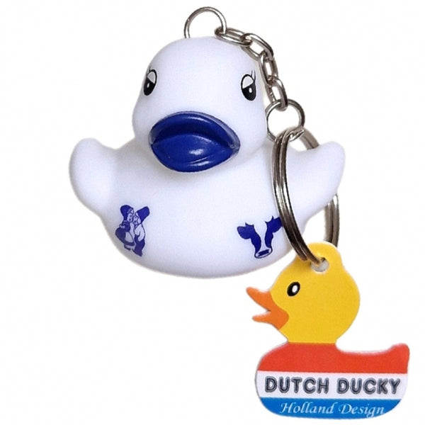 Porte-clés canard Dutch Ducky à décor bleu de Delft – vue 2