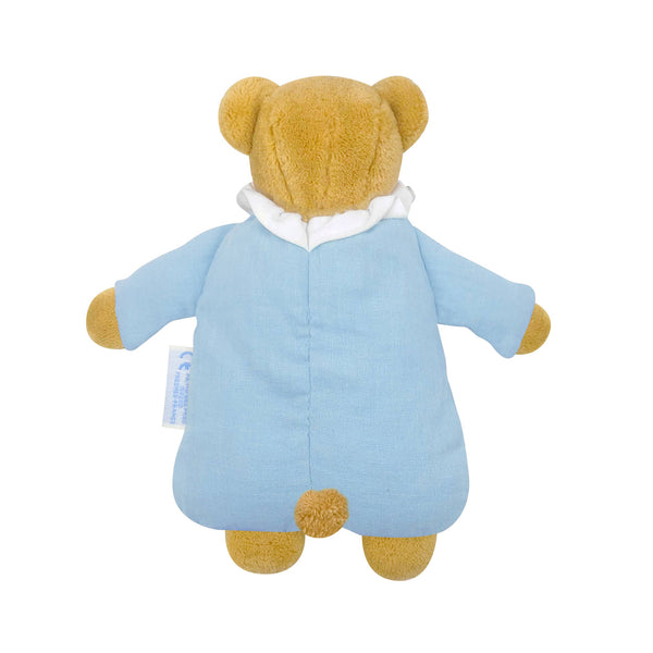 Ours Nid d'Ange Doudou Hochet - Coton Bio Bleu Ciel