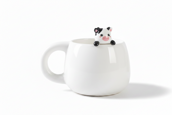 Mug with Cow Figurine