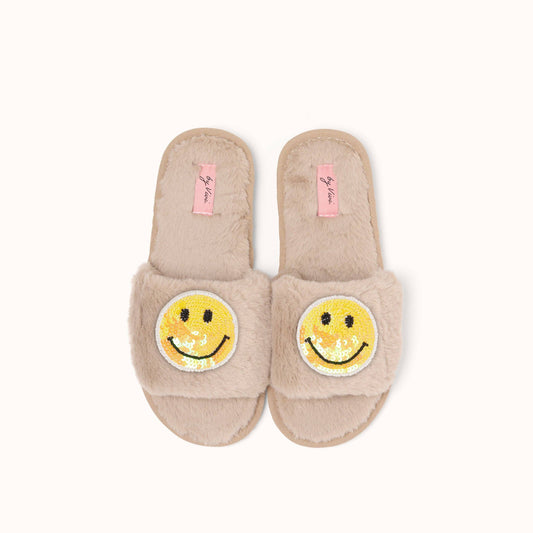 Paire de broches pour Chaussons - Smiley Jaune