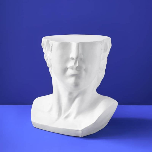 Mesa auxiliar David, Blanco Magnesia, 53 x 46 x 53 cm
