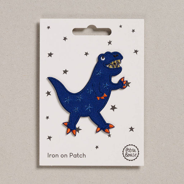Toppa termoadesiva - Dinosauro blu