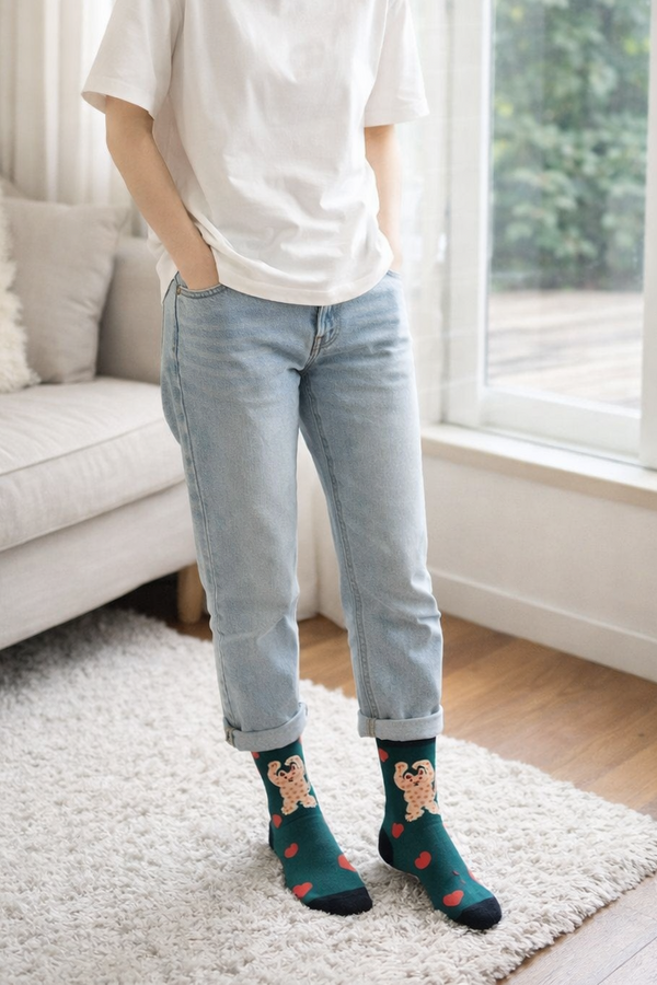 Calzini con gatto "Funny Cat Love"