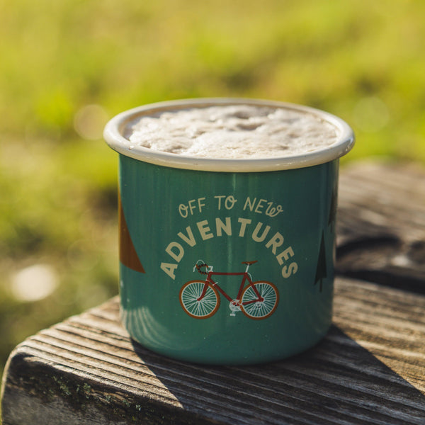 Tazza smaltata "Bike Adventure"