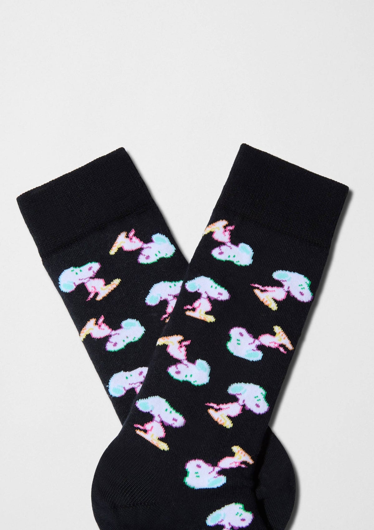 BeSnoopy Néon - Chaussettes 100 % coton biologique: Noir / 41/46