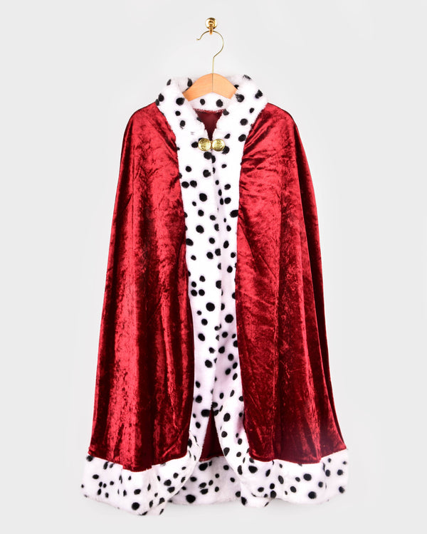 Cape de roi en velours rouge pour enfants 4-8 ans, tailles 98-128 cm
