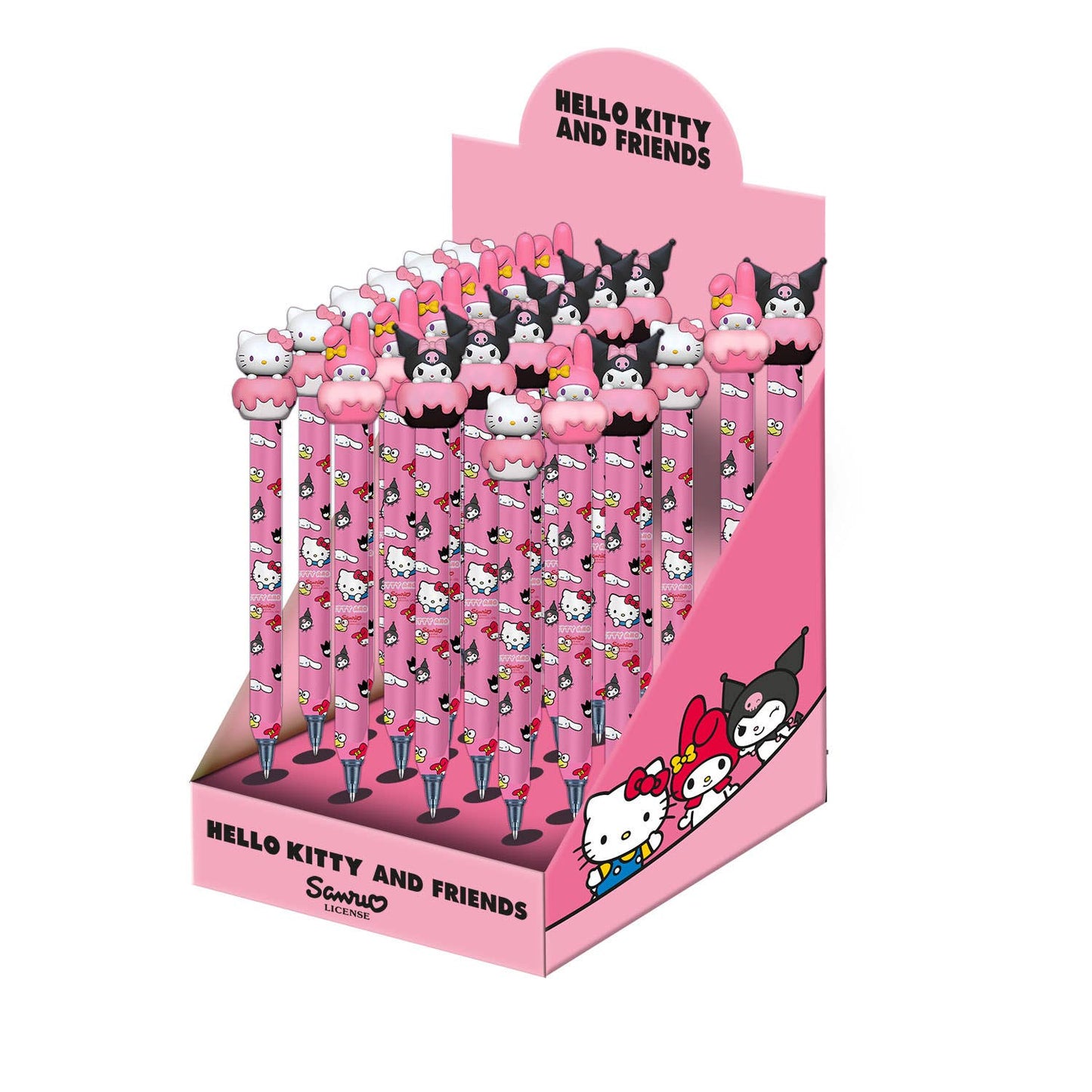 Caja de presentación de Sanrio Hello Kitty con 24 bolígrafos de gel borrables