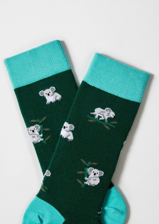 BeKoala Green - Chaussettes en coton bio 100 %